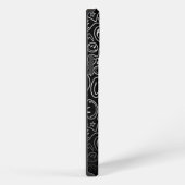 モダンスマイル笑顔顔パターン名前をカスタムする iPhoneケース (右側面)