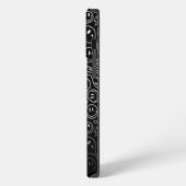 モダンスマイル笑顔顔パターン名前をカスタムする iPhoneケース (左側面)