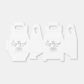 モダンスミニマルクリプト婚約パーティ フェイバーボックス (折り畳みなし)