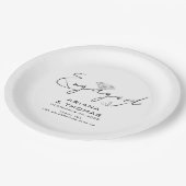 モダンスミニマルクリプト婚約パーティ ペーパープレート (アングル)