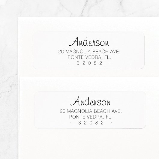 モダンスミニマルクリプト04 |差出人住所ラベル ラベル