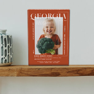 モダンスミニマルナップショット   任意の年誕生日 フォトブロック