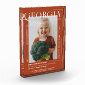 モダンスミニマルナップショット | 任意の年誕生日 フォトブロック (左)