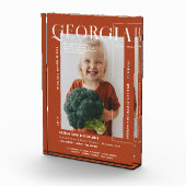 モダンスミニマルナップショット | 任意の年誕生日 フォトブロック (右)