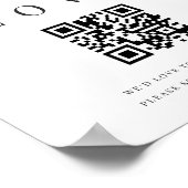 モダンスミニマル結婚トの写真QRコード記号 ポスター (角)