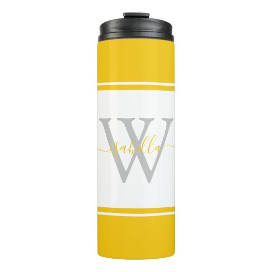 モダンスモノグラムのクリプト黄 タンブラー (正面)