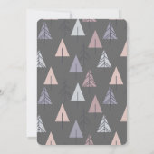 モダンスレートグレイのフォトフレーム パステルスノーフレーク (裏面)