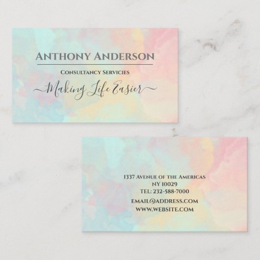 モダンスローエレガントガンカスタムで 名刺 (正面/裏面)