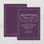 モダンスワール パープル 披露宴 招待状 (正面/裏面)