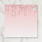 モダンズピ結婚ンクグリッタードリップ&ゴールデンリングや輪 フェイバータグ (裏面)