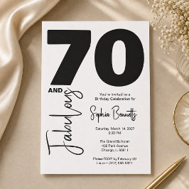 モダンセブンティーお誕生日おめでとう 70歳の誕生日パーティー 招待状