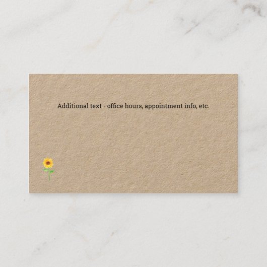 モダンセラピストひまわり名刺 名刺 (裏面)