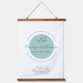 モダンセラピストスタイリストスパミニマリスト植物学 吊り下げ型タペストリー