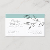 モダンセラピストスタイリストスパミニマリスト植物学 名刺 (正面)