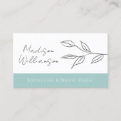 モダンセラピストスタイリストスパミニマリスト植物学 名刺 (正面)