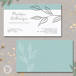 モダンセラピストスタイリストスパミニマリスト植物学 名刺