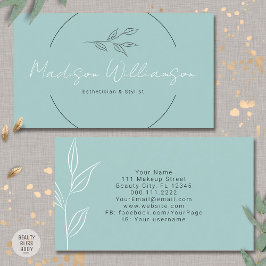 モダンセラピストスタイリストスパミニマリスト植物学 名刺