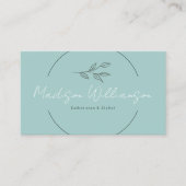 モダンセラピストスタイリストスパミニマリスト植物学 名刺 (正面)