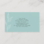 モダンセラピストスタイリストスパ植物写真準備 名刺 (裏面)
