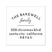 モダンセリフ分割ファミリ名差出人住所 セルフインキングスタンプ (デザイン)