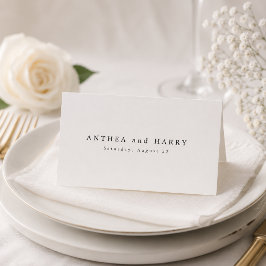 モダンセリフ ウェディング プレイス カード + 食事選択