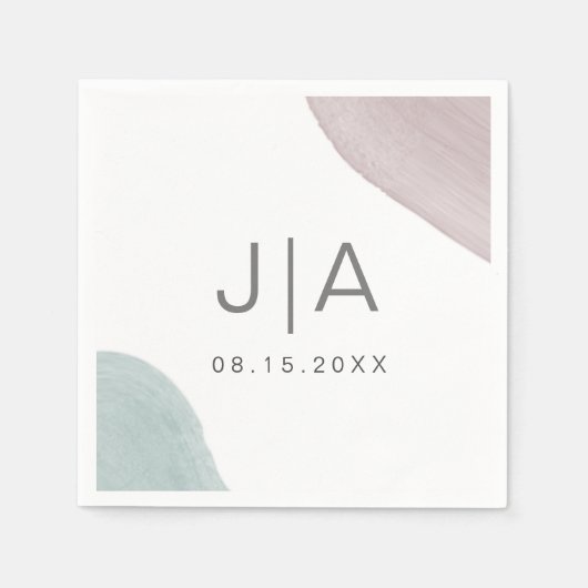 モダンセレニティ | モノグラムペーパーナプキン スタンダードカクテルナプキン (正面)