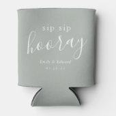 モダンセージのSip Sip Hooray ウェディングファーバー 缶クーラー (正面)