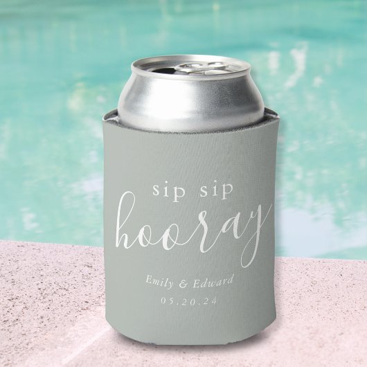 モダンセージのSip Sip Hooray ウェディングファーバー 缶クーラー
