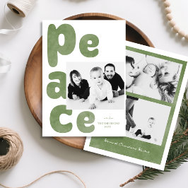 モダンセージグリーンのPEACE 写真 シーズンカード