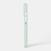 モダンセージグリーンゴールド手書きモノグラム iPhone 16ケース (左側面)