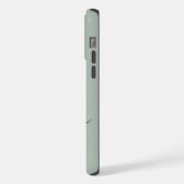 モダンセージグリーンスクリプトモノグラム iPhoneケース (左側面)