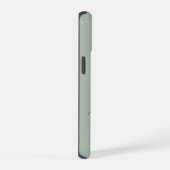 モダンセージグリーンスクリプトモノグラム iPhone 15ケース (右側面)