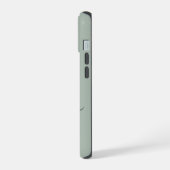 モダンセージグリーンスクリプトモノグラム iPhone 15ケース (左側面)