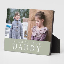 モダンセージグリーン2枚フォトコラージュ I Love You Daddy
