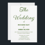 モダンセージ緑と白シンプルの結婚 招待状<br><div class="desc">セージモダングリーンアンドホワイトシンプル結婚式招待状</div>