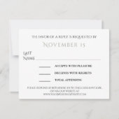 モダンセージ緑のフローラス結婚ケッチ 出欠カード (正面)