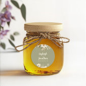 モダンセージ緑の水の色のフローラ結婚の ラウンドシール