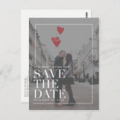 モダンセーブ・ザ・デート案内 ポストカード (正面/裏面)