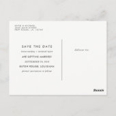 モダンセーブ・ザ・デート案内 ポストカード (裏面)