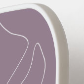 モダンソフトパープル熱帯リーフラインスケッチ ピックルボールラケット (左詳細)