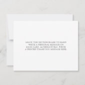 モダンソフトピンクフローラ&バタフライ結婚サマー サンキューカード (裏面)