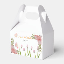 モダンソフトピンクフローラ&バタフライ結婚サマー