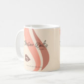 モダンソフトピーチ自然アンドメイクアーティストシンプル コーヒーマグカップ (正面左)