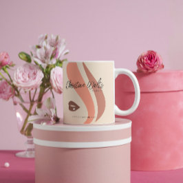 モダンソフトピーチ自然アンドメイクアーティストシンプル コーヒーマグカップ