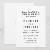 モダンソロ結婚モンの聖歌 招待状 (正面/裏面)