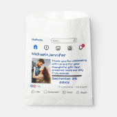 モダンソーシャルメカスタムディアメッセージ結婚の フェイバーバッグ (正面)