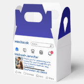 モダンソーシャルメカスタムディアメッセージ結婚の フェイバーボックス (オープン)