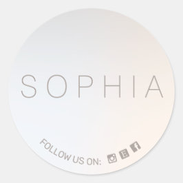 モダンソーシャルメディアのミニマリスト ラウンドシール