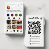 モダンソーシャルメディアフォトグラファーQRコード 名刺