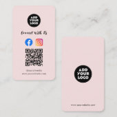 モダンソーシャルメディアQRコード | Instagram Facebook 名刺 (正面/裏面)